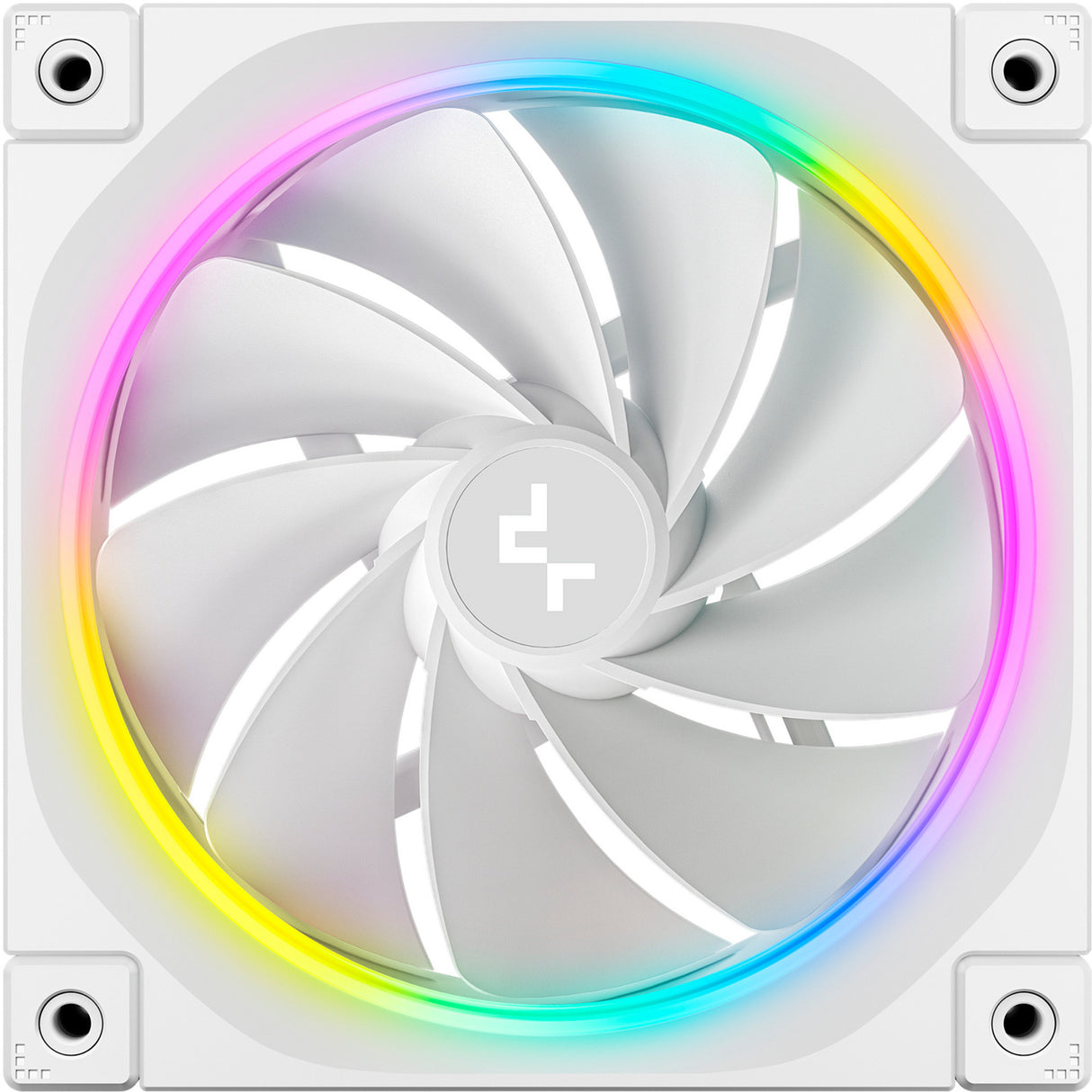 Deepcool fl12r rgb kabinet blæser (hvid, 120 x 120 x 25 mm, pwm)
