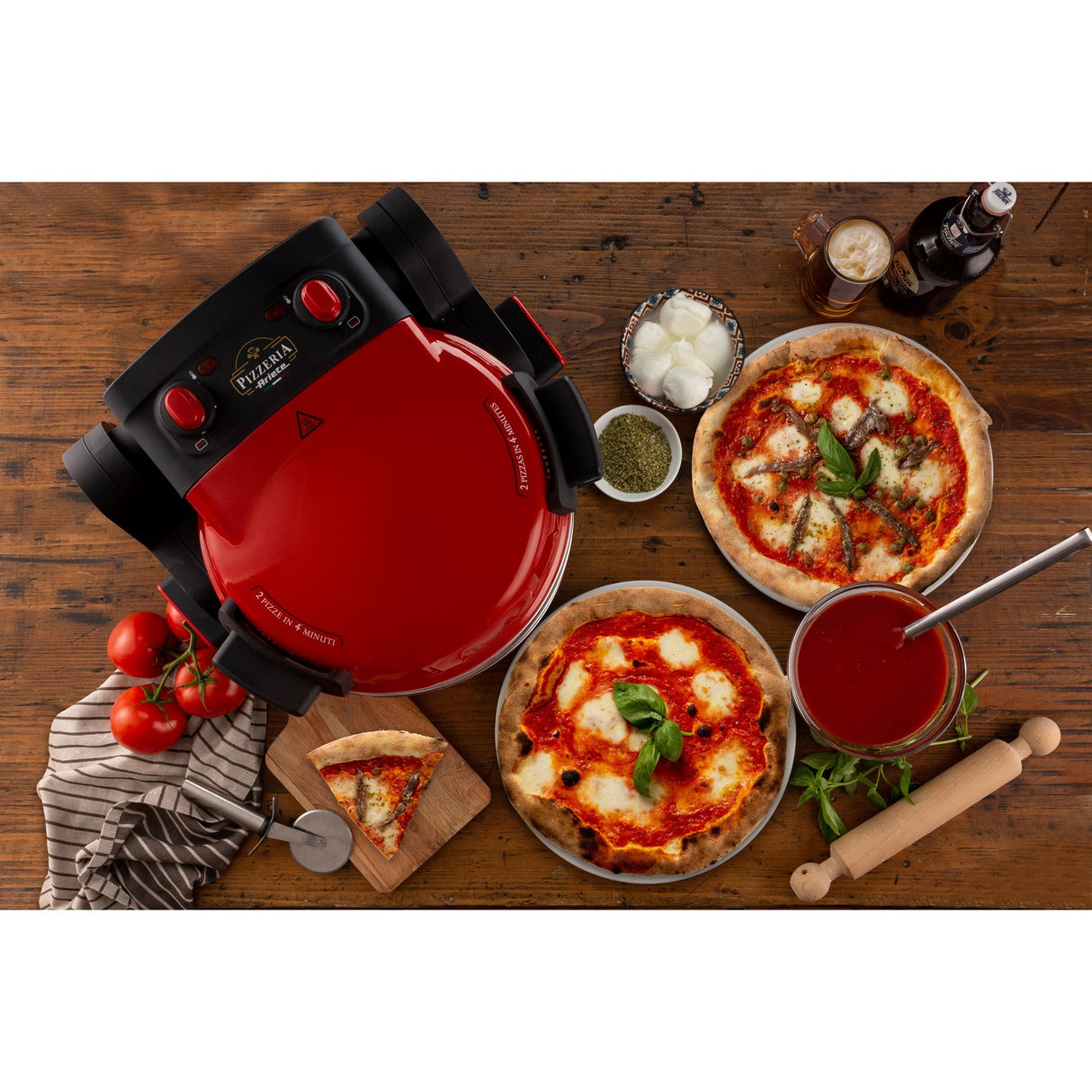 Ariete dobbelt pizzaovn 0927 00 (rød)