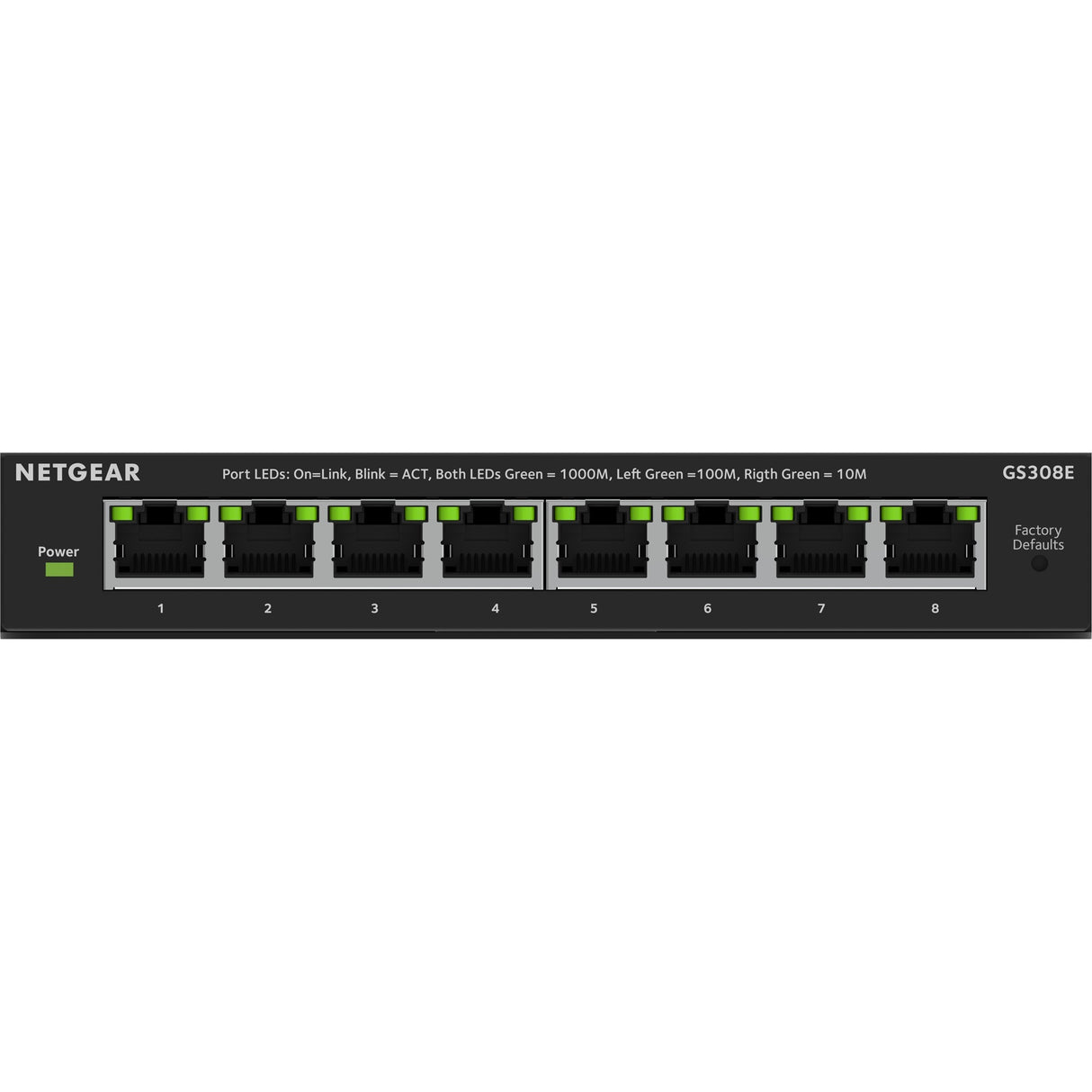 Netgear 8-ports Gigabit Ethernet Plus Switch (GS308EV4) (sort)