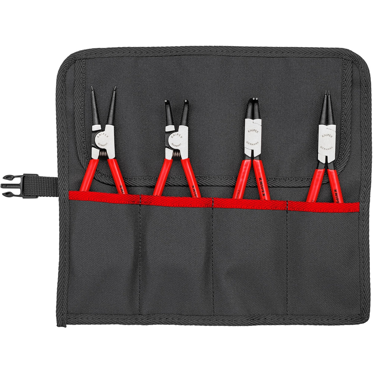 Knipex låseringstang sæt 001956 (rød sort, 4-delt)