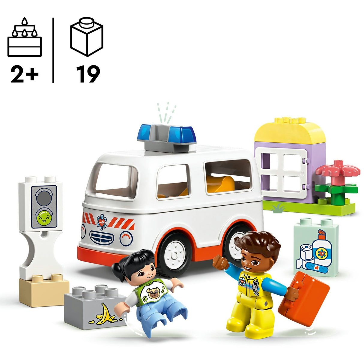 Lego Duplo Town 10447 ambulance med chauffør