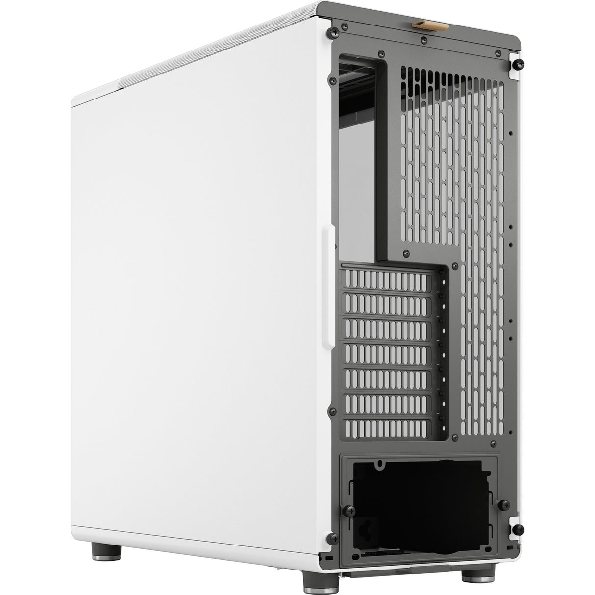 Fractal design nord midi tårnhus (hvid træfarve | 2x USB-A | 1x USB-C | hærdet glas)