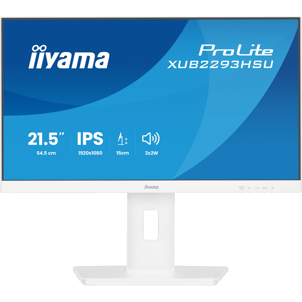 Iiyama prolite xub2293hsu-w7 21.5 skærm (hvid (mat), HDMI, skærmport, 2x USB-A)
