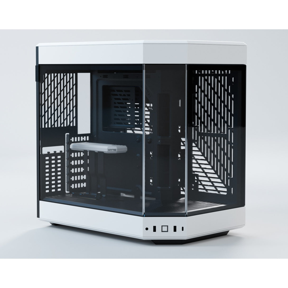 Hyte y60 midi tårnhus (hvid sort | 3x USB-A | hærdet glas)