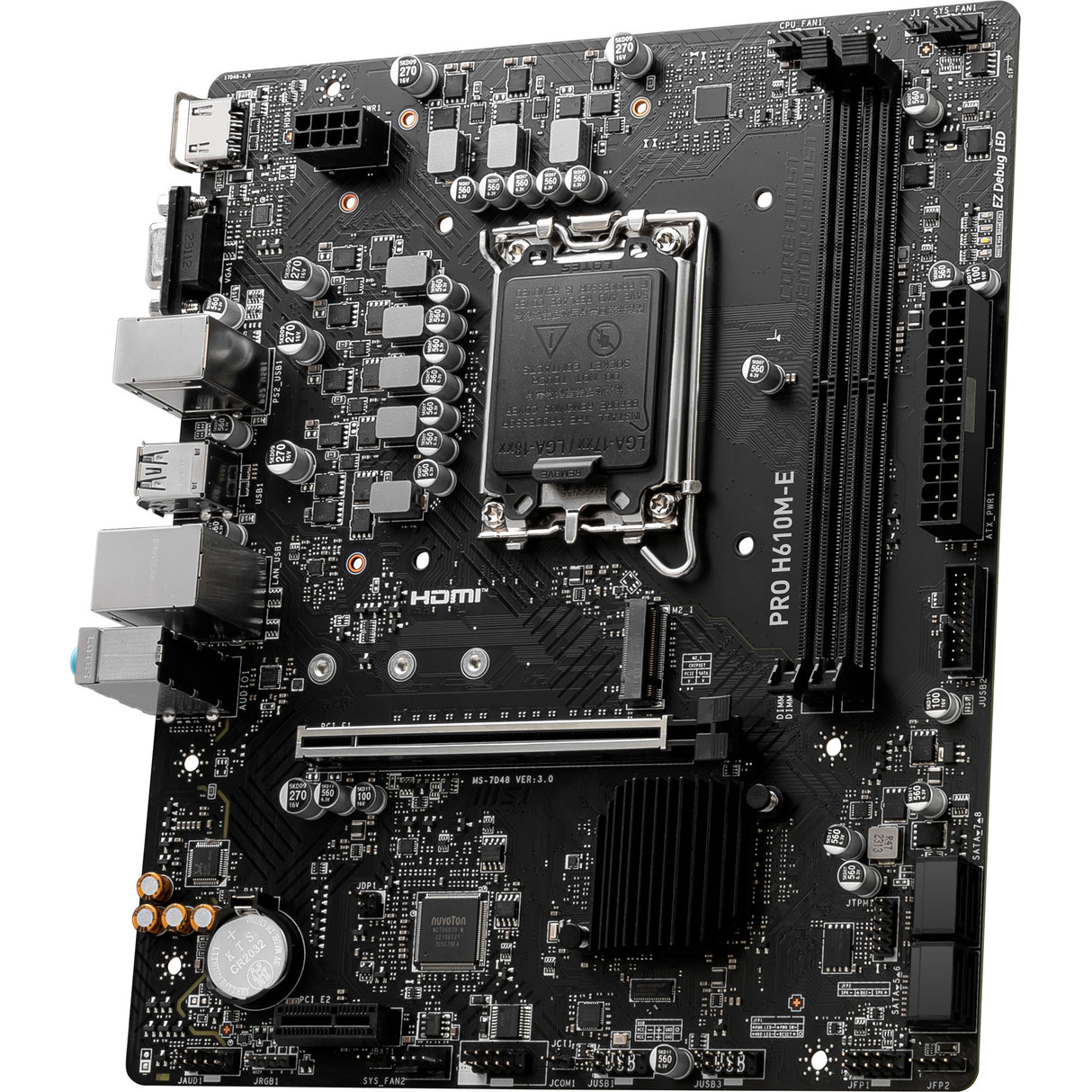 MSI Pro H610M-E Socket 1700 bundkort (GB-LAN, lyd, µATX)