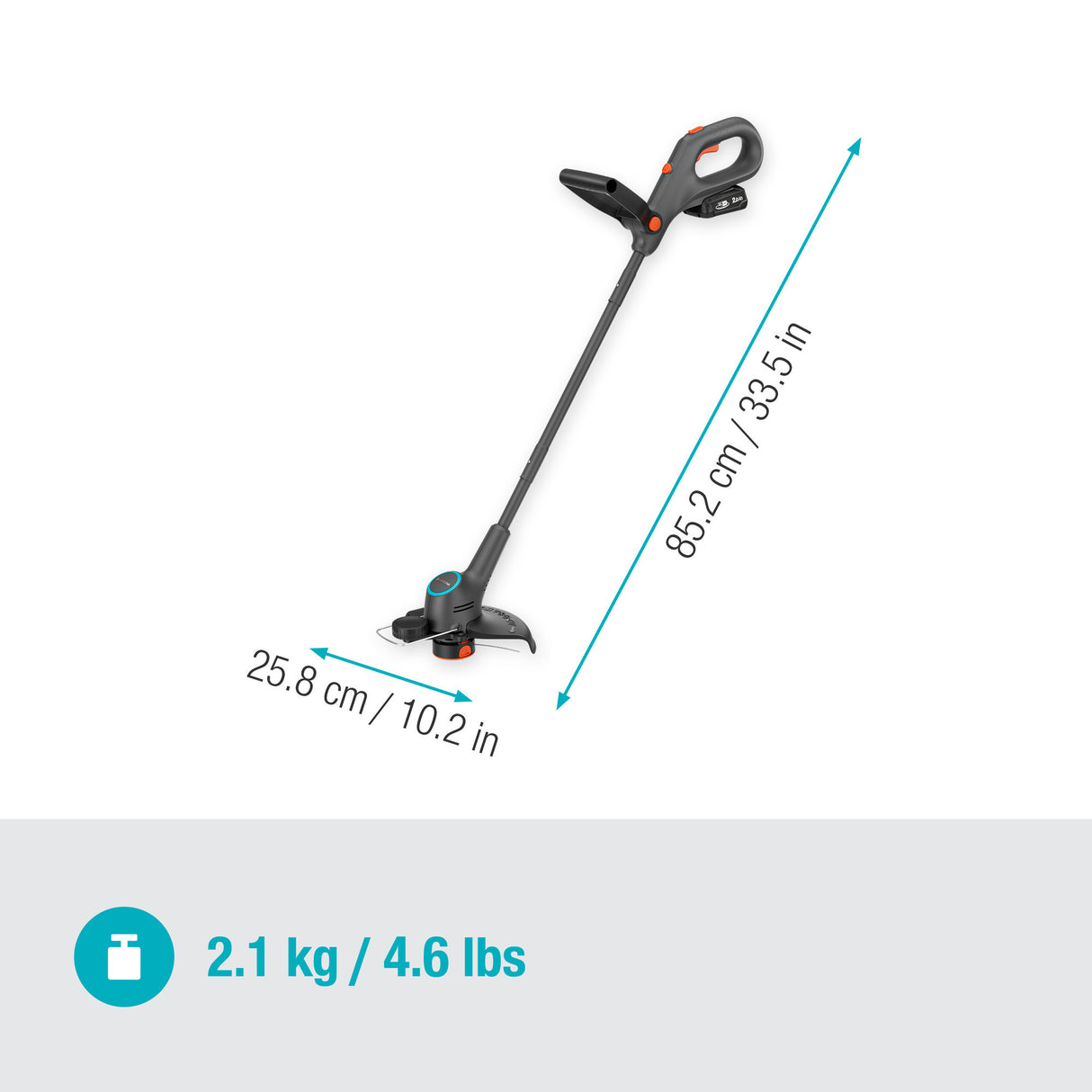 Gardena trimmer easytrim 25 18v p4a sæt