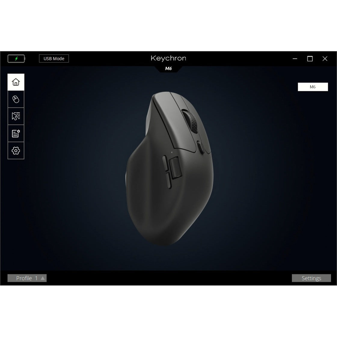 Keychron m6-a3 trådløs mus (hvid, 26.000 dpi, USB-C Bluetooth 5.1 2.4 GHz)