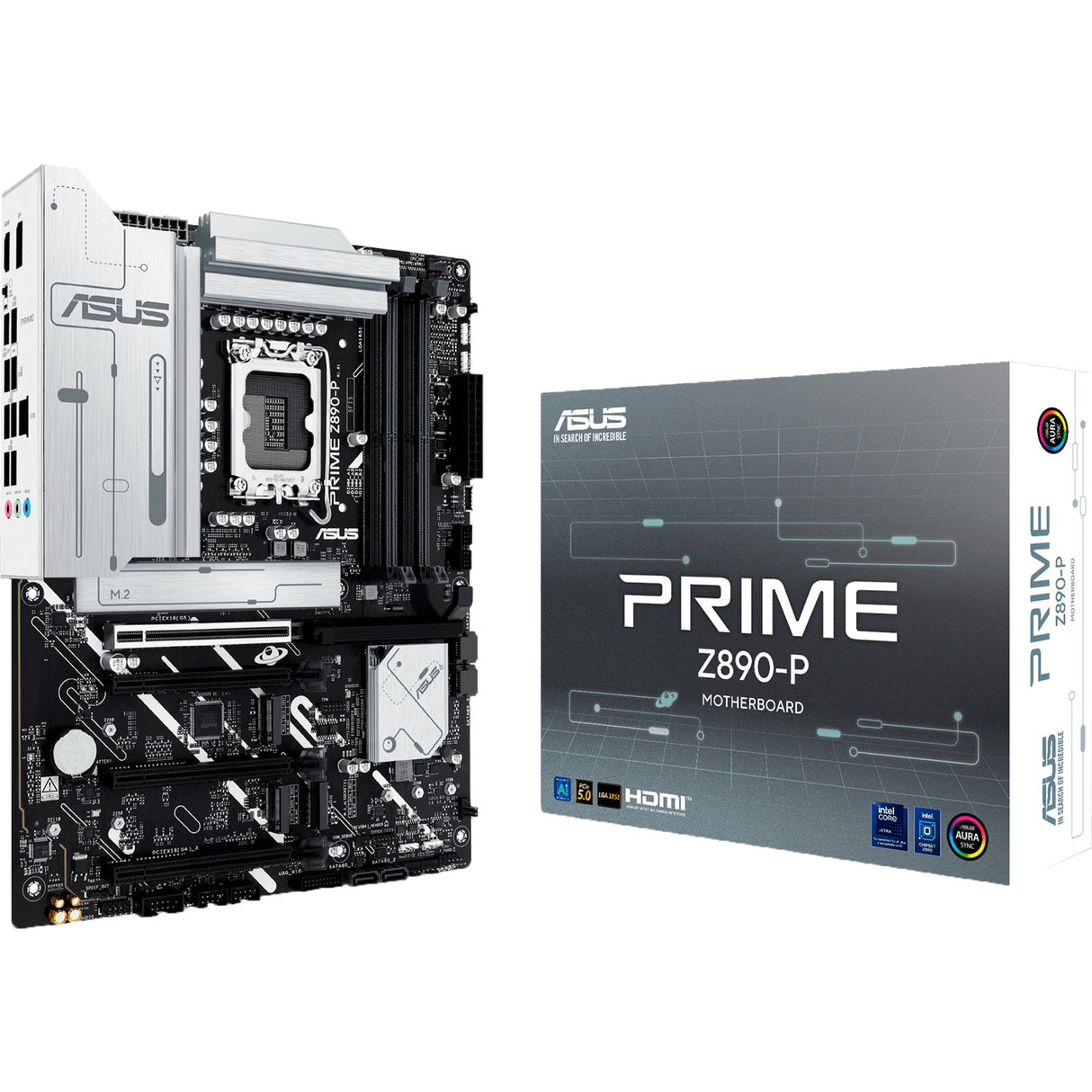 Asus Prime Z890-P Socket 1851 bundkort (RAID, 2,5 GB-LAN, lyd, ATX)