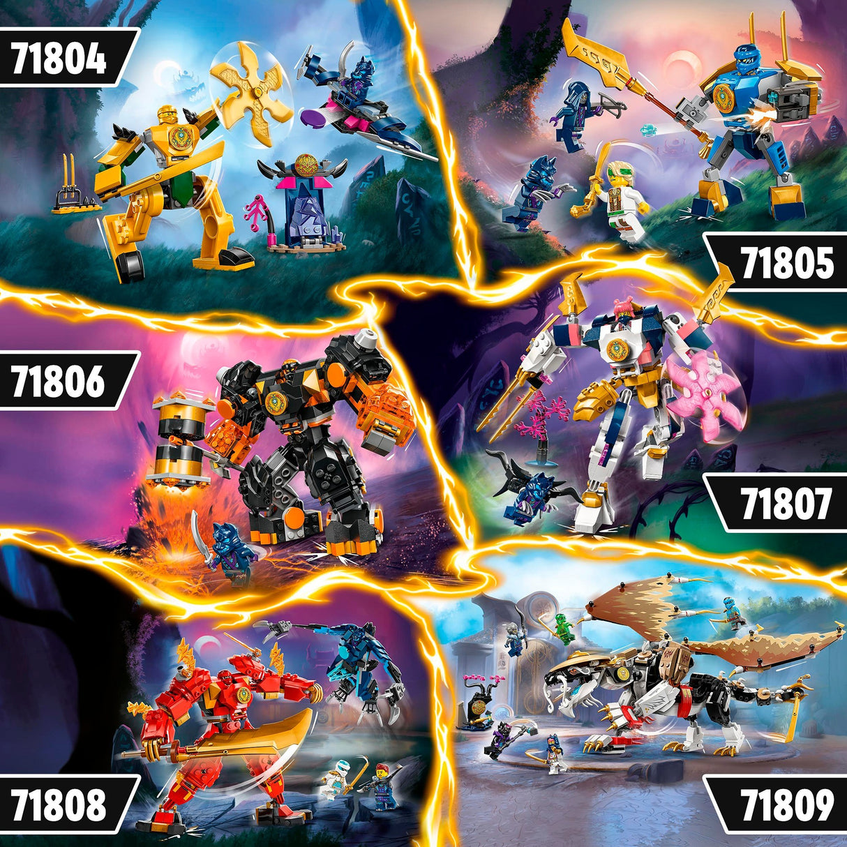 Lego Ninjago - Sora's Elemental Tech Mecha Construction Toy (71807)