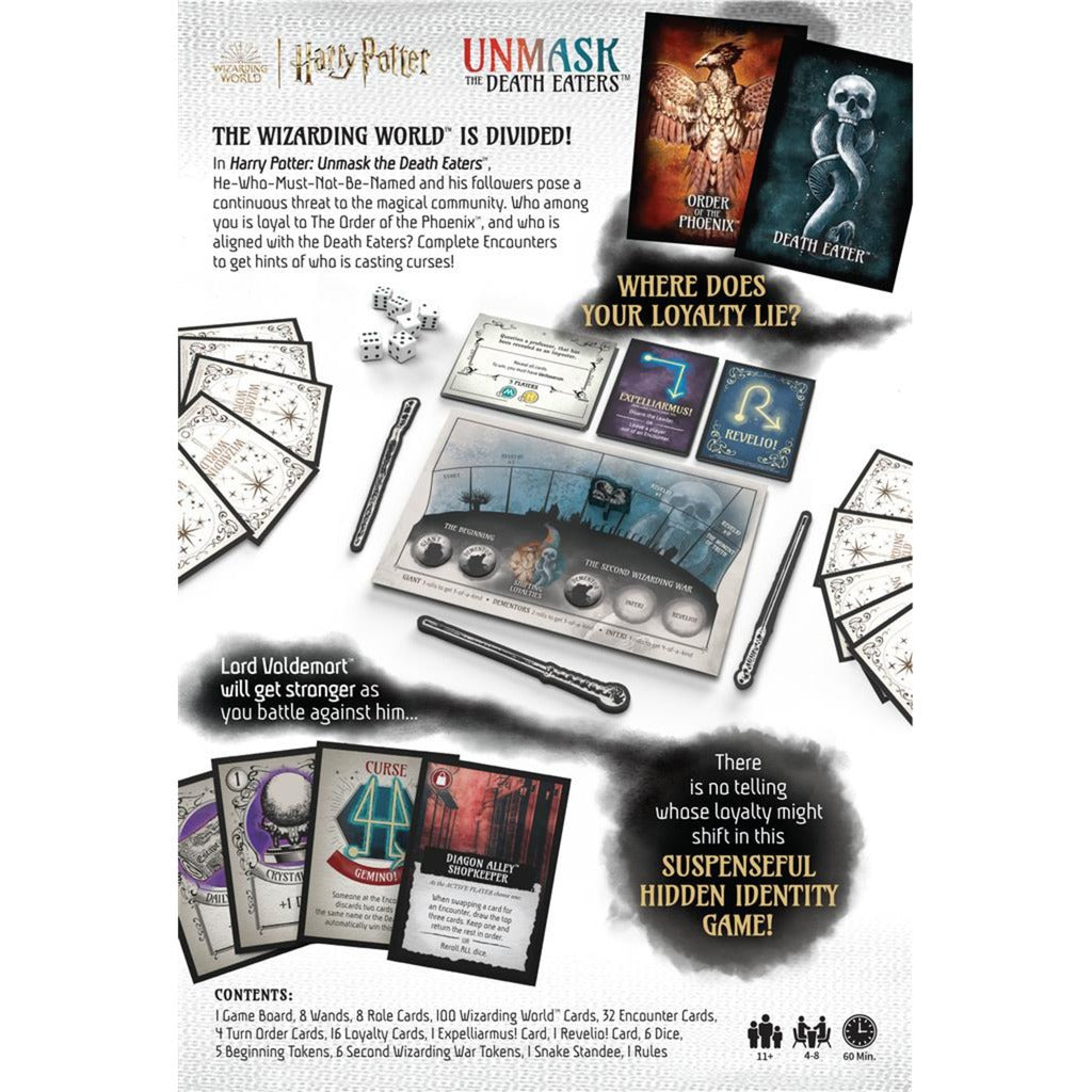 European Player Network Harry Potter: Unmask the Death Eaters brætspil (engelsk, 3 - 8 spillere, 60 minutter, fra 11 år)