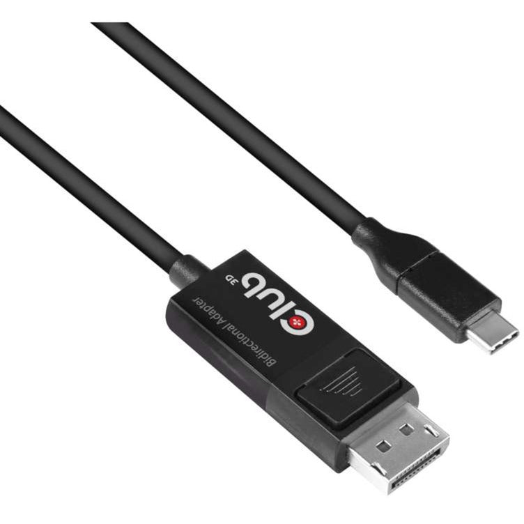 Club 3D USB-C > DisplayPort 1.4-adapter (sort, 1,8 meter)