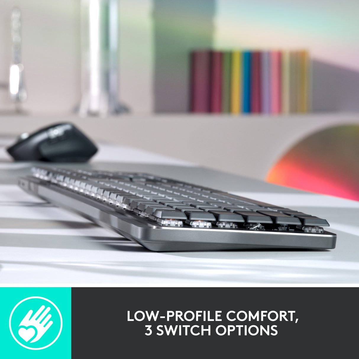 Logitech MX mekanisk tastatur (sort, amerikansk-internationalt layout (QWERTY), 100 %, Bluetooth)