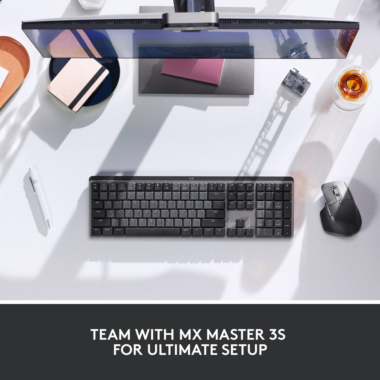 Logitech MX mekanisk tastatur (sort, amerikansk-internationalt layout (QWERTY), 100 %, Bluetooth)