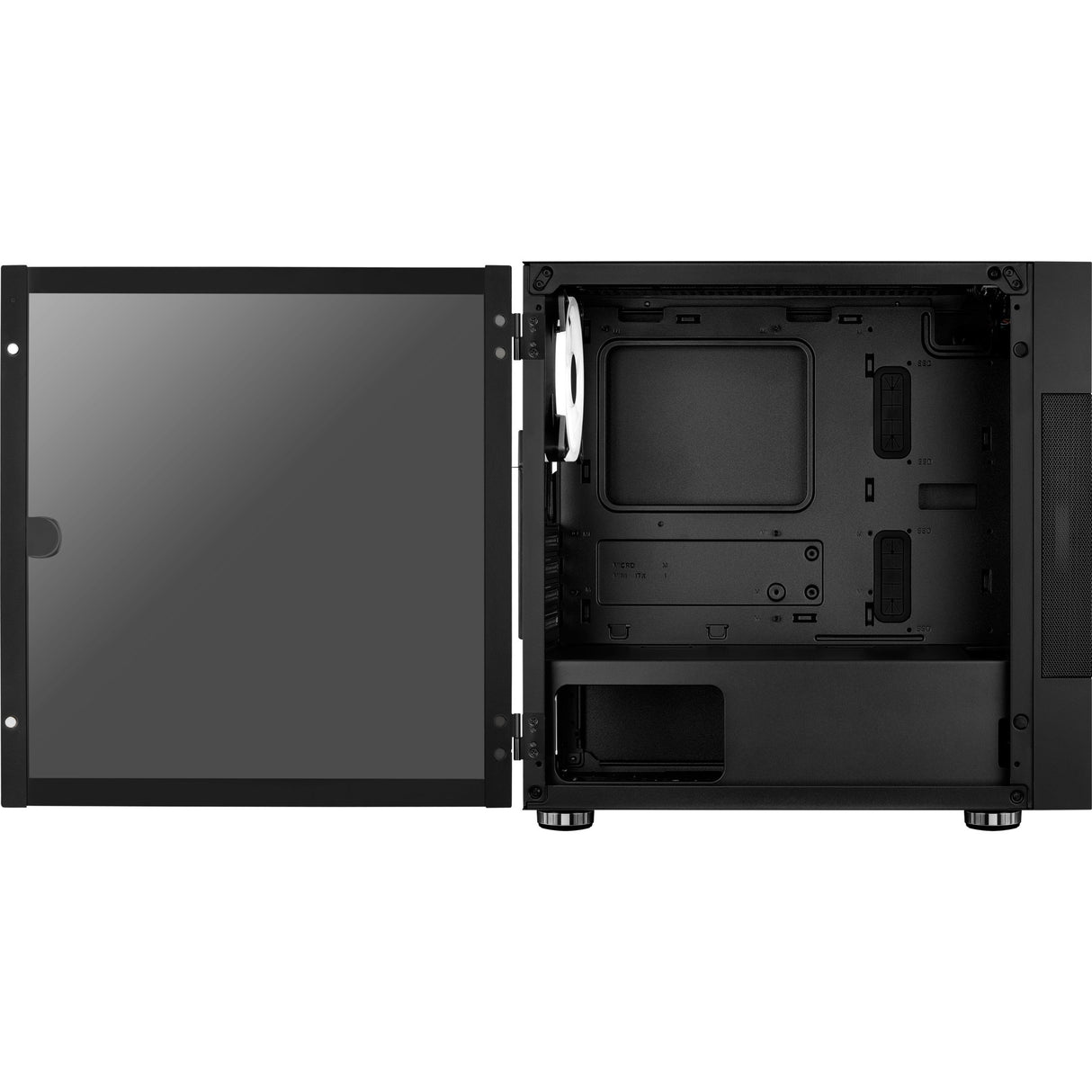 Aerocool atomic v2 mini tårnhus (sort | 2x USB-A | vindue)