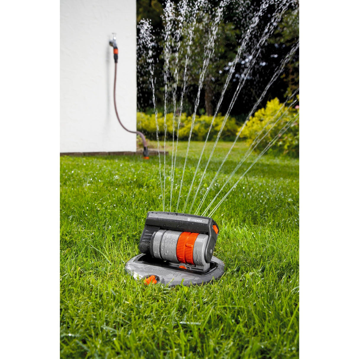 Gardena komplet sæt med pop-up oscillerende sprinkler os 140 sprinklersystem (grå orange, 8221-20)