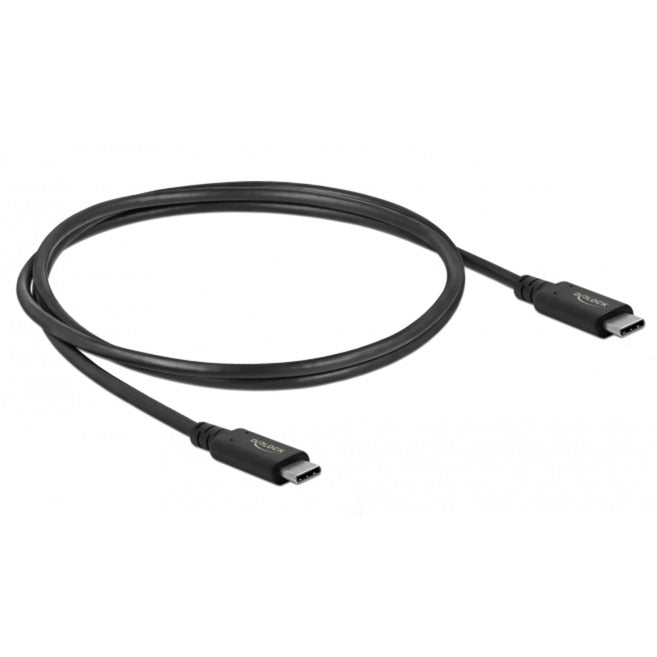 Delock USB4 40 Gbps koaksialt koaksialkabel (sort, 0,8 meter)