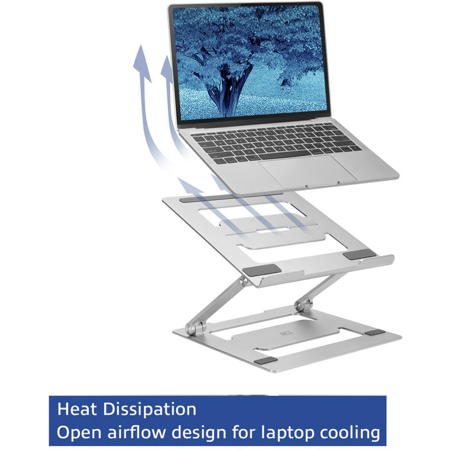 Act connectivity laptop stativ aluminium (aluminium, foldbar, trinløst justerbar i højden)