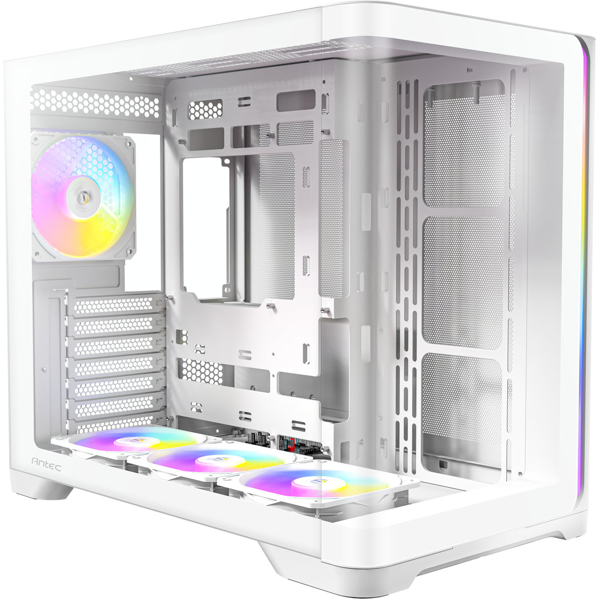 Antec c5 curve argb midi tårnhus (hvid | 2x USB-A | 1x USB-C | hærdet glas)