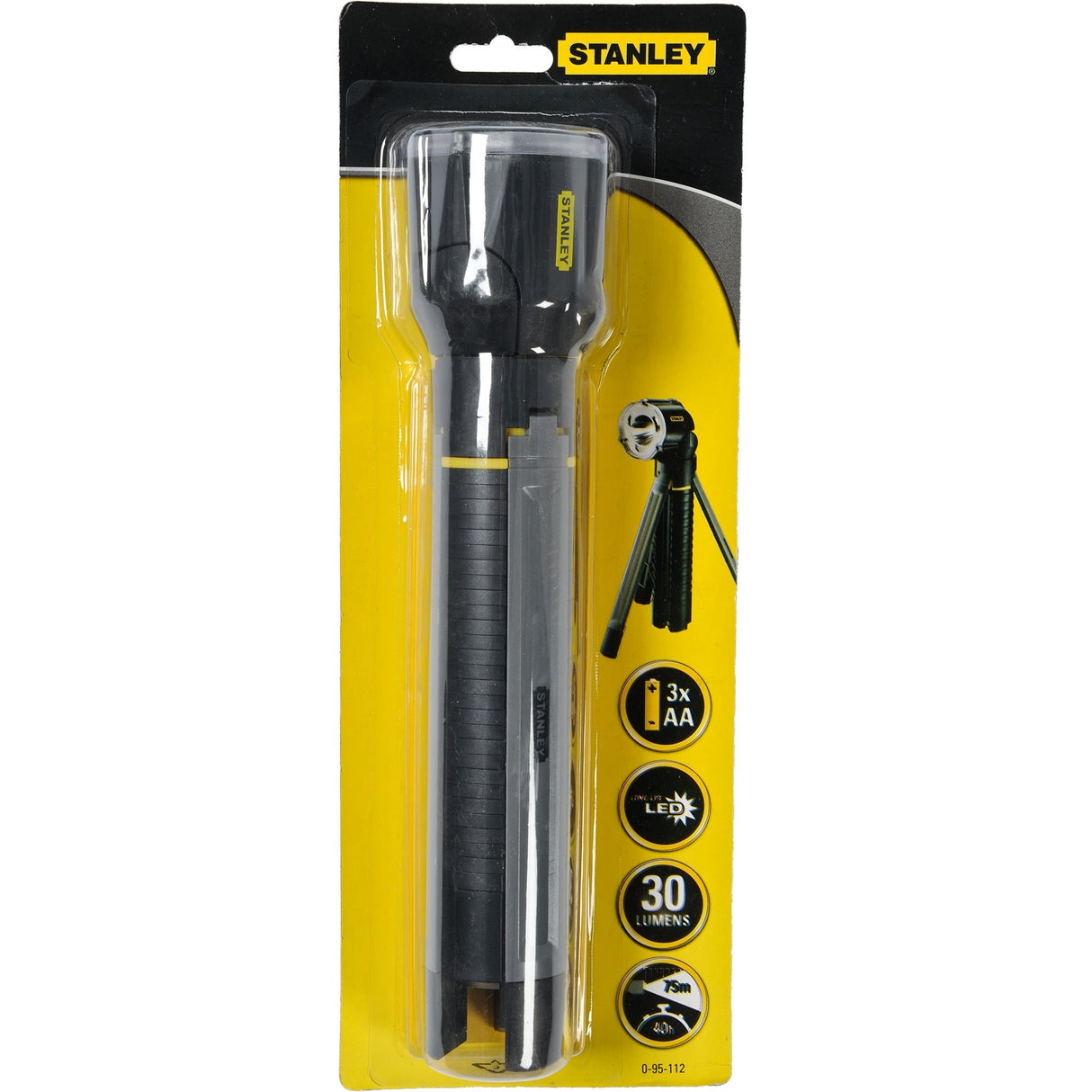 Stanley maxlife lommelygte LED stativ (sort, ekskl. batterier)