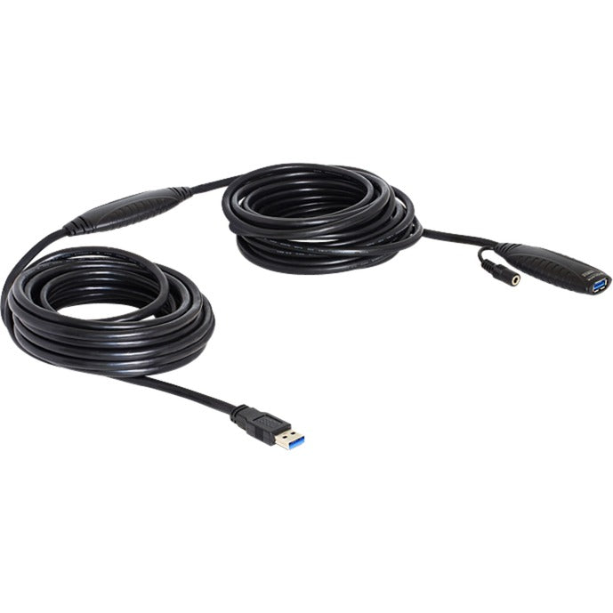 Delock USB 3.0 aktivt forlængerkabel (sort, 10 meter)