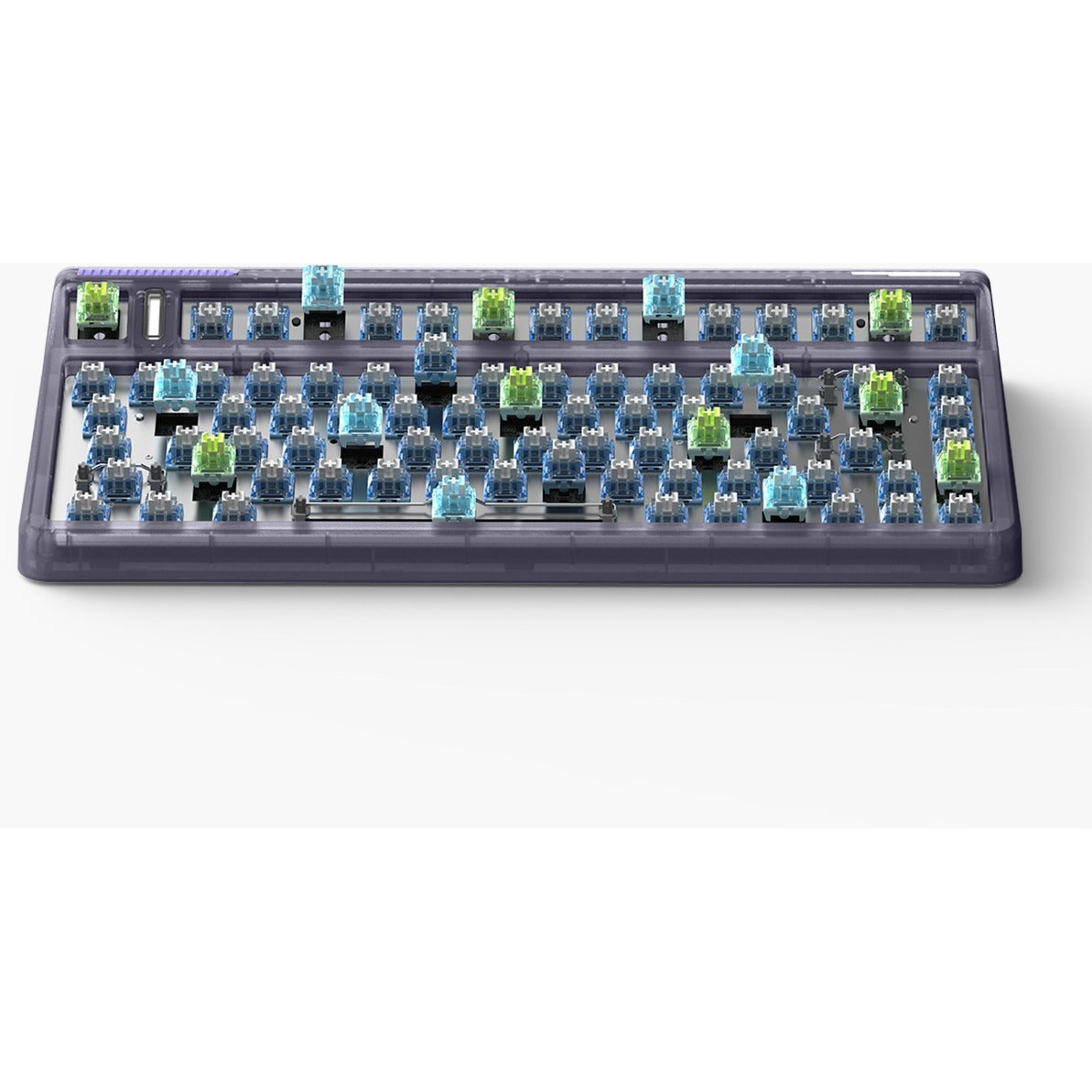 Iqunix og80 lavandin trådløst mekanisk tastatur (lavendel, us-layout (qwerty), cherry mx brown, 80% (tkl), hot-swappable, pbt, 2.4ghz | bluetooth 5.1 | usb-c)