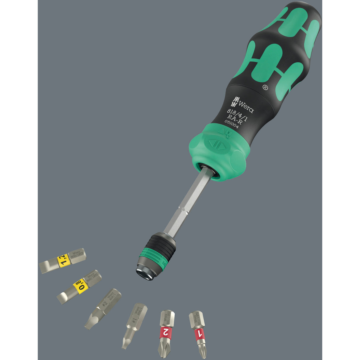 Wera kraftform kompakt 26 ra-r med etui, 6-delt bit sæt (sort grøn)