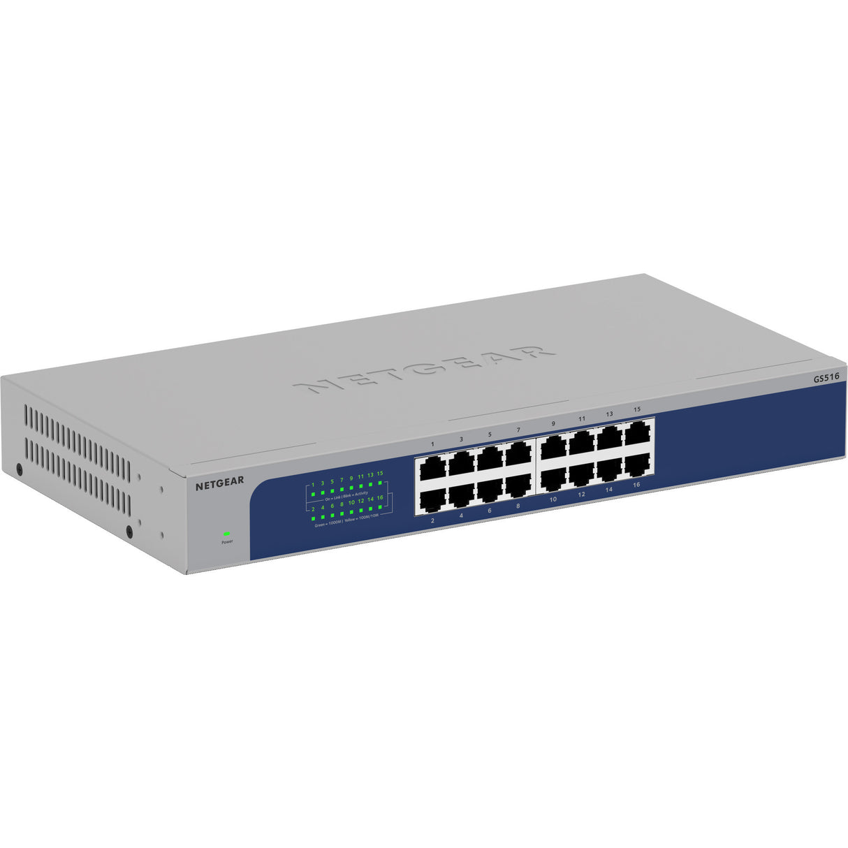 Netgear gs516 switch (grå blå)