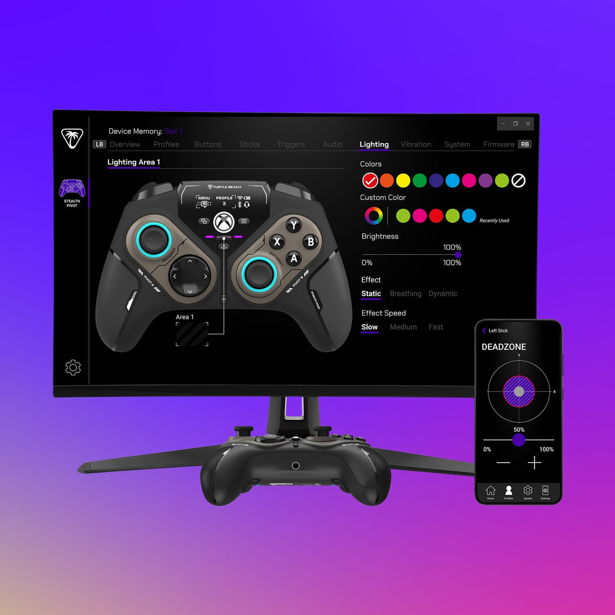 Turtle Beach Stealth Pivot trådløs smart controller (sort, 2,4 GHz Bluetooth USB, pc, Xbox, Android)