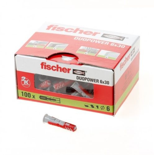 Fischer duopower stik 6x30 - 100 stk - 535453