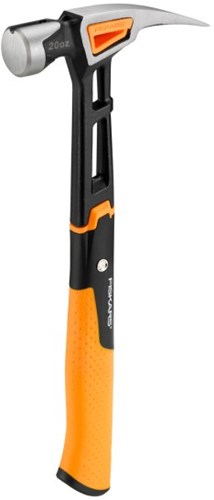 Fiskars isocore - tømrerhammer - l - stødabsorberende - magnetisk sømholder