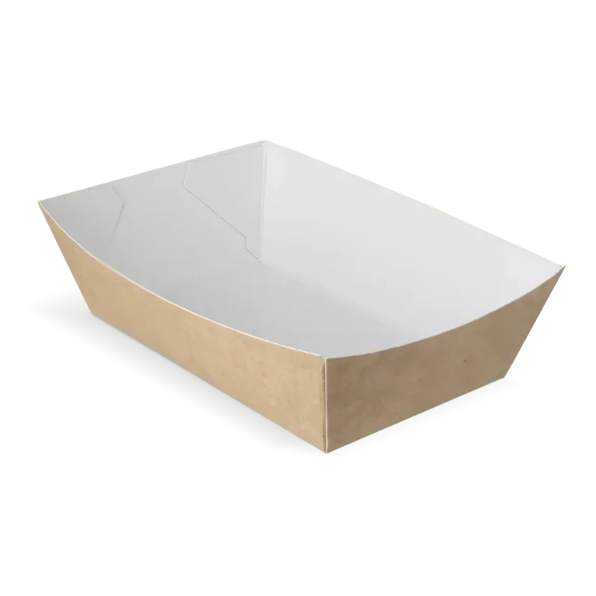 Takeaware frietbakje a9 kraft wit bio (400 stuks)