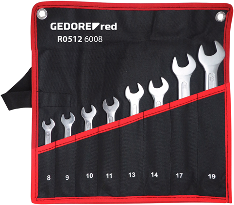 Gedore rød r05126008 | dobbelt nøglesæt | kort | 6-22 mm | 8 dele - r05126008