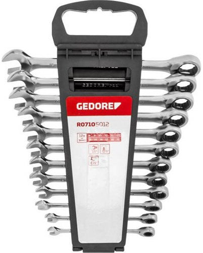 Gedore rød r07105012 ring skraldenøglesæt metrisk 8 - 19 mm 12-delt 3300850 - r07105012