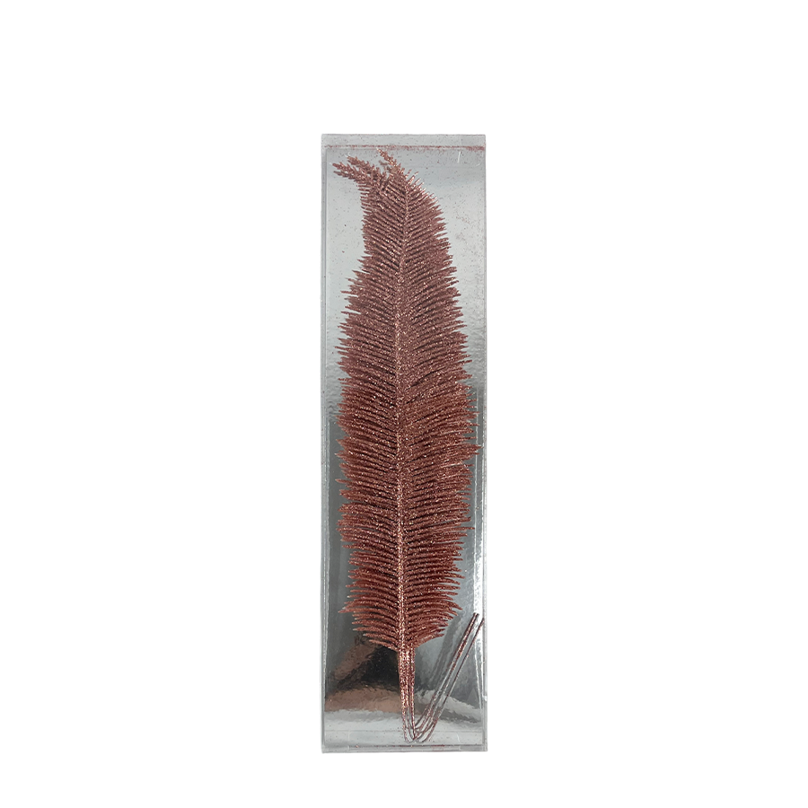 Glittertak veer roze 3 stuks