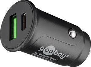 Enzo Goobay USB biloplader USB-C og USB-A 12V-24V 3A sort - 9540129