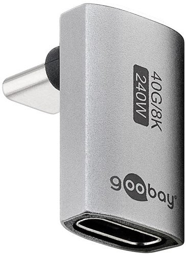 Enzo goobay usb-c adapter | mand kvinde | lodret | lang | 90 graders adapter - 9550434