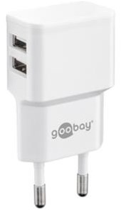 Enzo goobay USB-oplader vinklet dobbelt 2.4a hvid - 9550150
