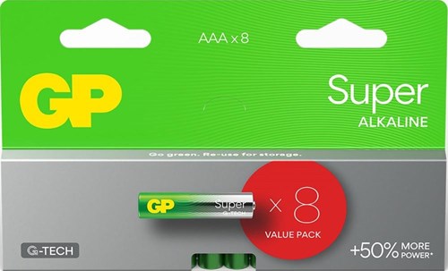 GP 8 multipack aaa batteri alkalisk lr03 24a
