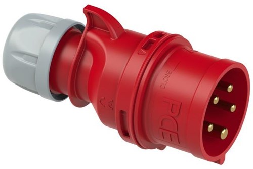 Gp cee 5p 32a 400v stik rød - 6313170