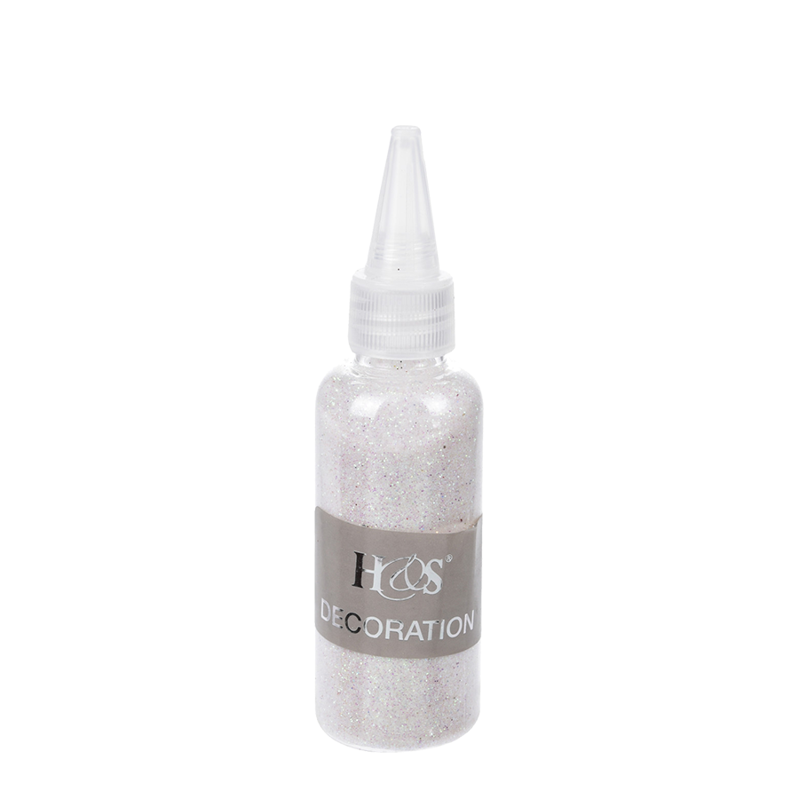 H s glitter klein wit 40gr