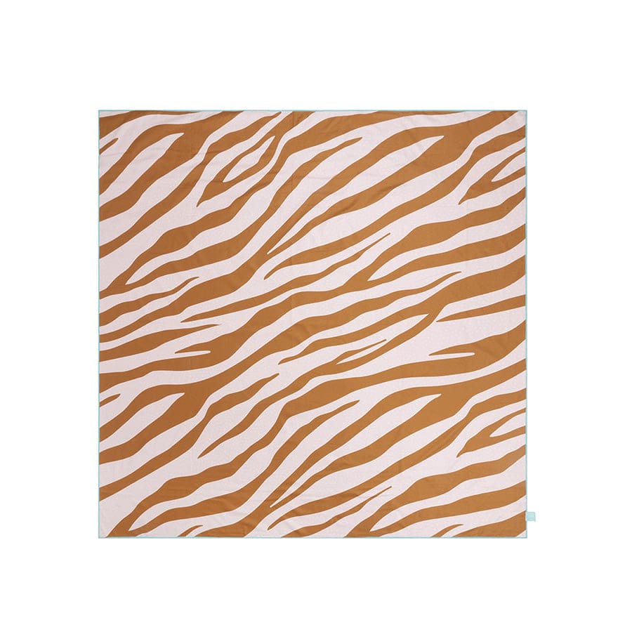 Levende striber | orange mikrofiberhåndklæde 180 x 180 cm