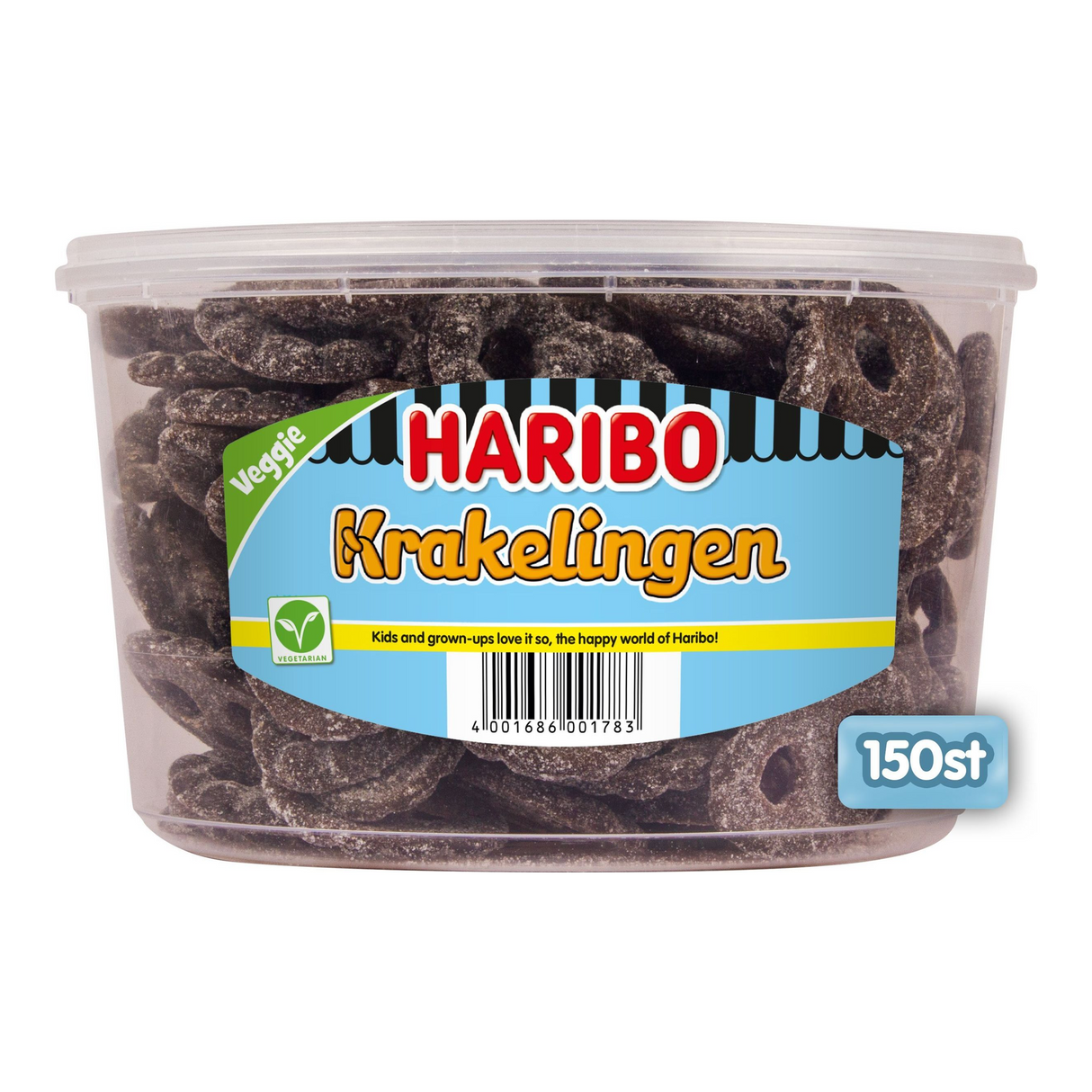 Haribo lakridskringler - slik - 150 stk silo