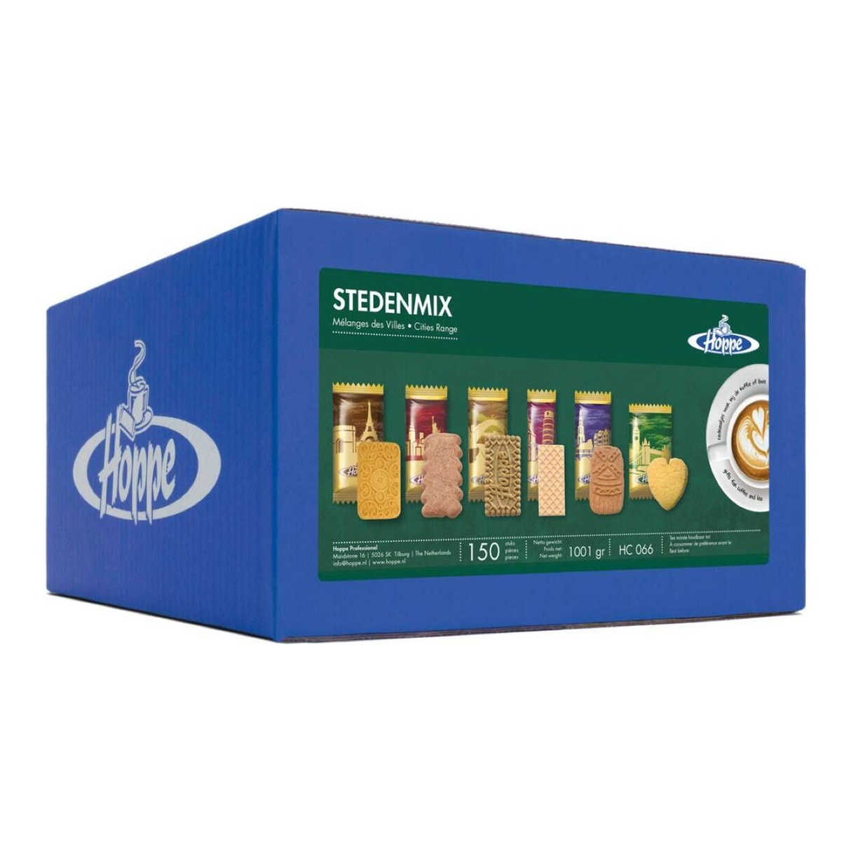 Hoppe kaffekiks city mix (150 stk.)