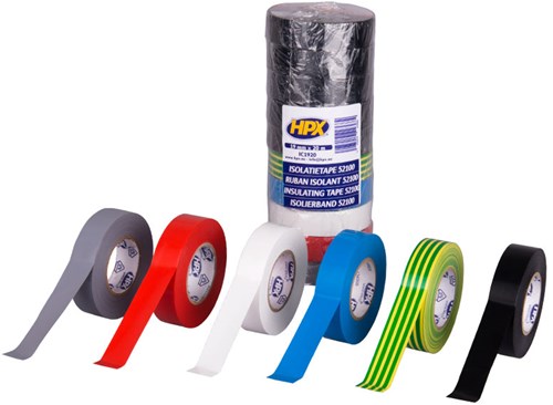 Hpx pvc isoleringstape vde | blandet | 19mm x 20m | sæt med 10 - ic1920 - ic1920
