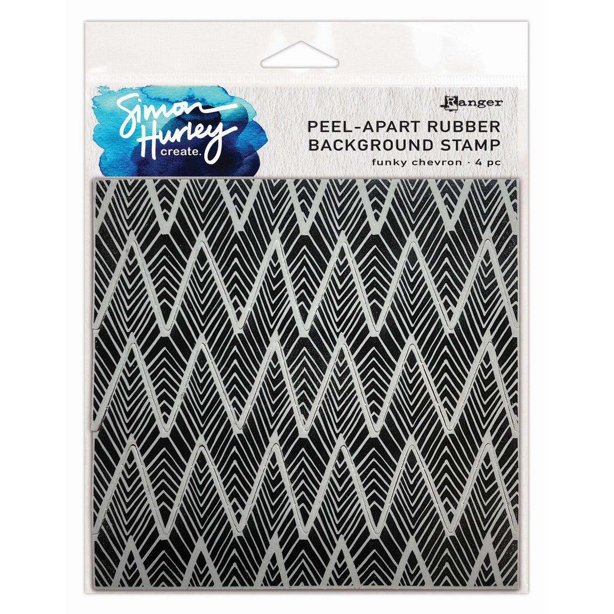Ranger ink ranger • simon hurley create. baggrundsstempel funky chevron