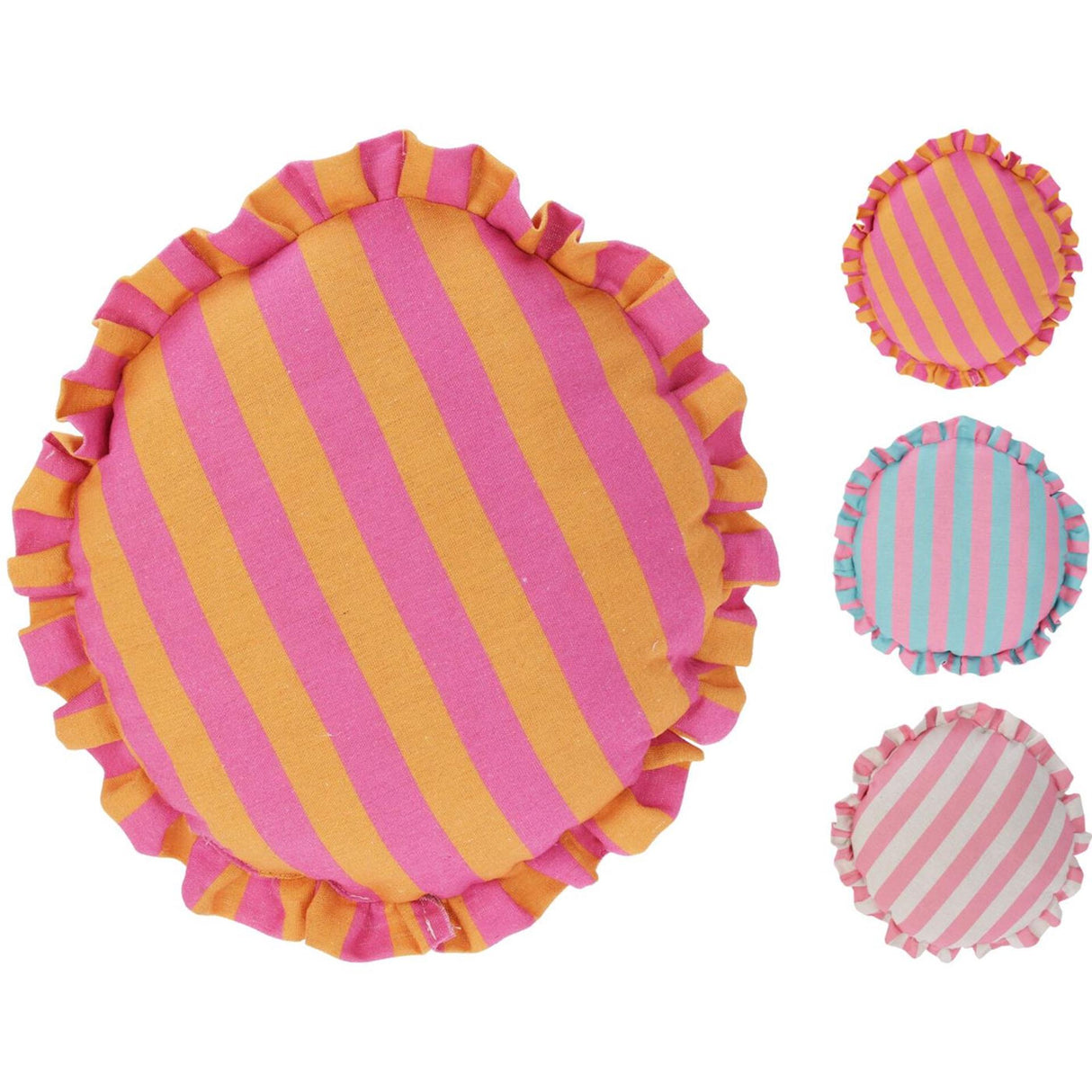 Home styling pude runde striber ø42cm
