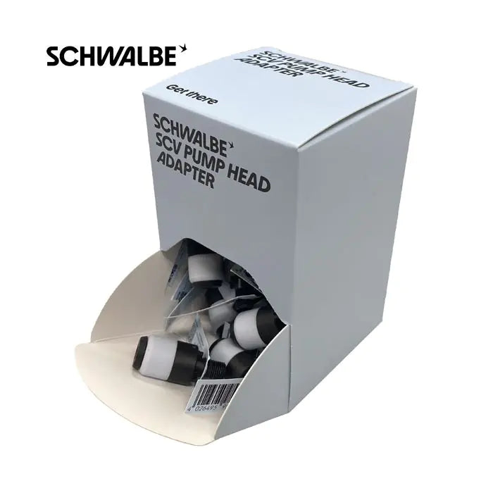 Schwalbe tællerdisplay med 25 scv pumpehovedadaptere