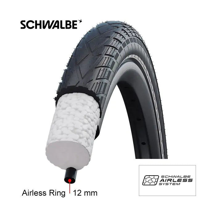 Schwalbe airless fælgring 12mm sas02