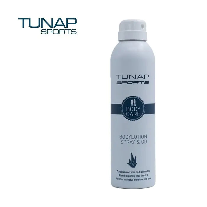 Tunap sports bodylotion spray and go 200 ml (pakke = 12 stk)
