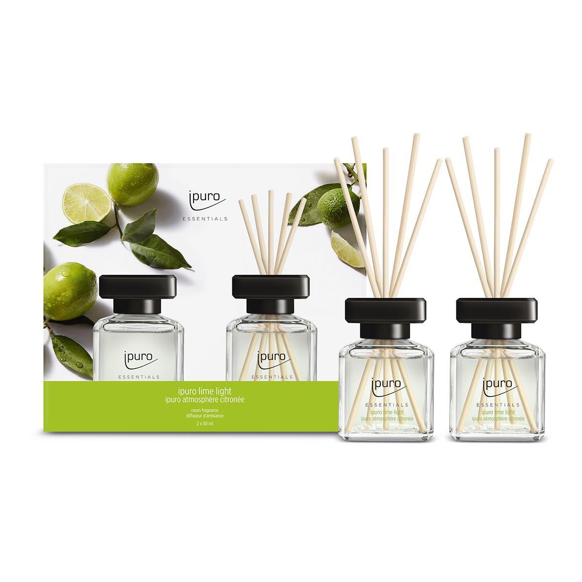 Ipuro duft diffuser lime light 2 x 50 ml